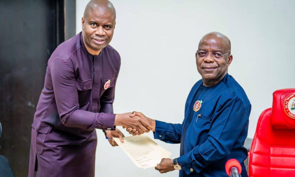 Gov Otti swears in Edo indigene Benson Ojeikere Abia Head of Service