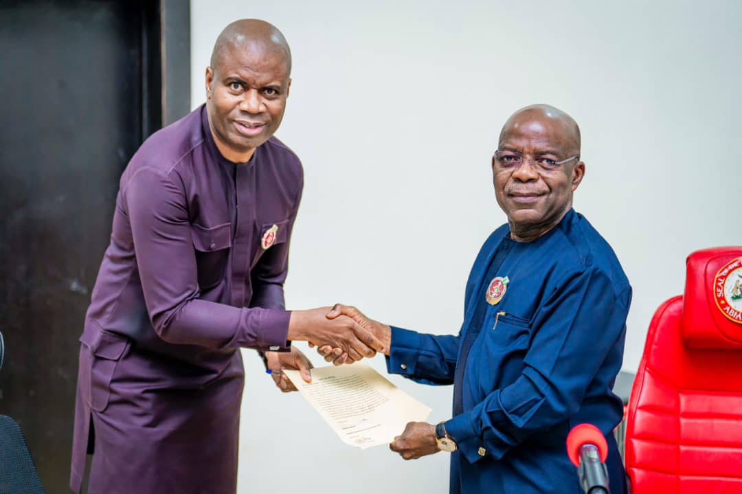 Gov Otti swears in Edo indigene Benson Ojeikere Abia Head of Service