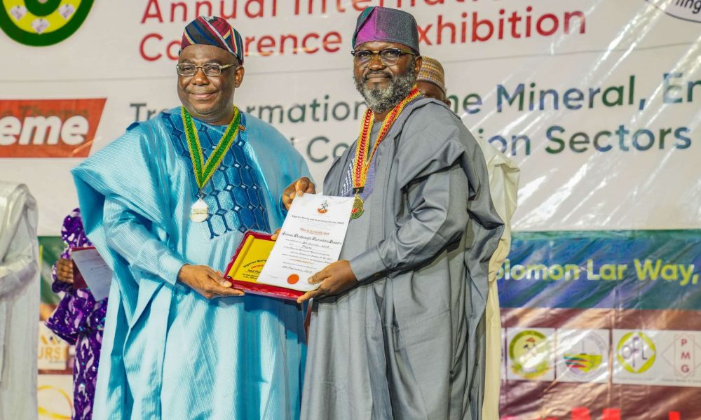 Olusunle becomes Fellow, Nigerian Mining & Geosciences Society, as it celebrates 64th anniversary
