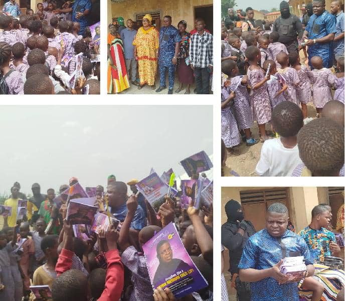 Osun Cleric Baba Lesekese gives back to alma mata, donates writing materials