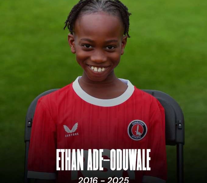 Nigerian born Charlton academy player passes on at 10