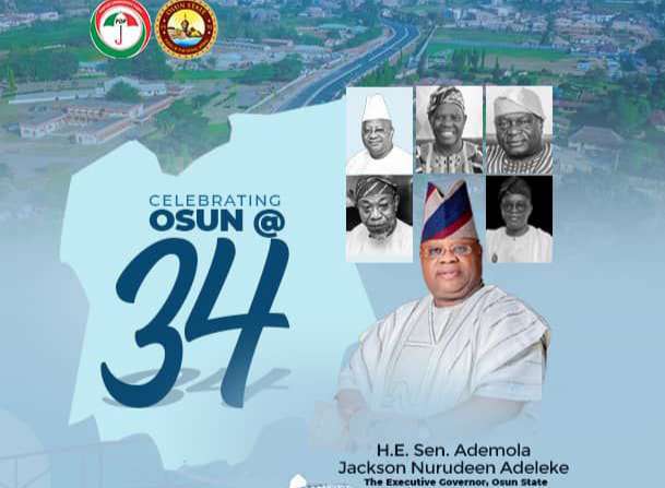 Osun at 34: Akinleye salutes founding fathers, hails Adeleke’s transformational leadership