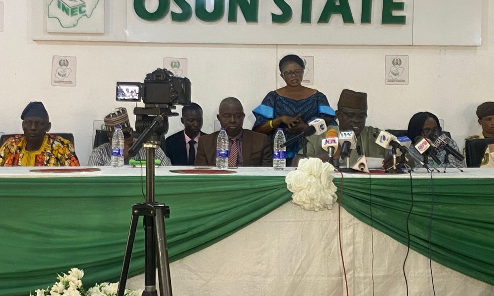 Osun 2026: INEC presents election notice to parties, sets timetable for primaries