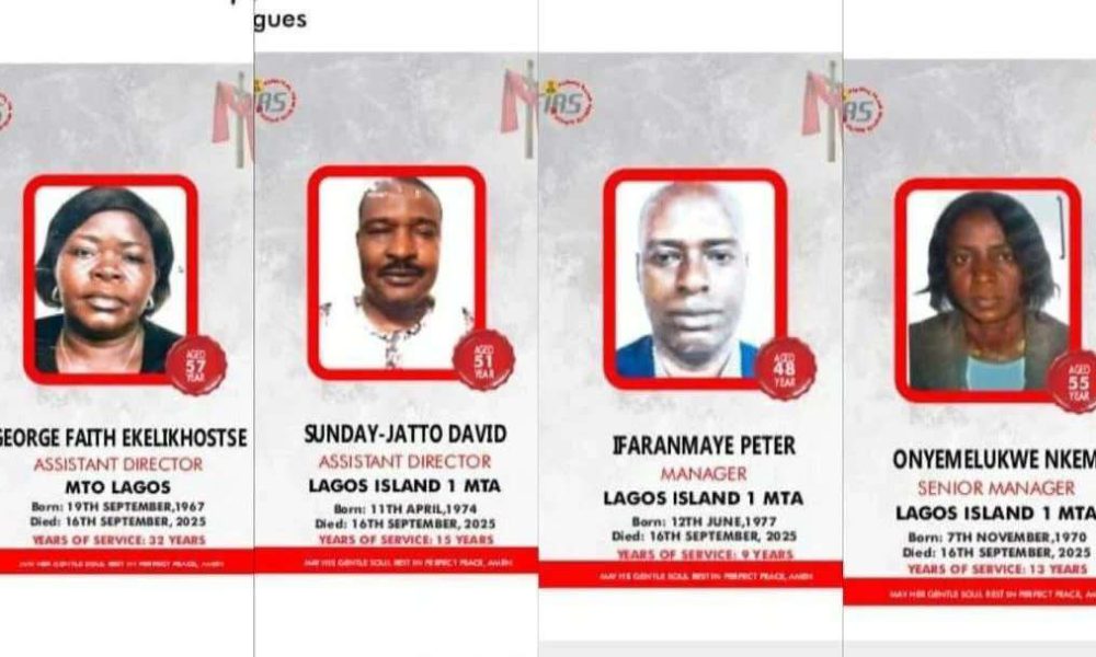 Four FIRS staff confirmed dead in Afriland Towers fire