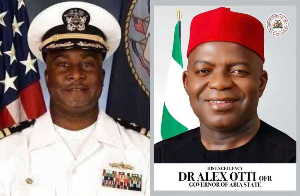 Gov Otti hails Abia-born Capt. Kelechi Ndukwe on historic promotion in U.S. Navy