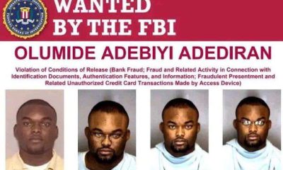 FBI offers N15m reward for fugitive Nigerian accused of U.S. bank, ID fraud