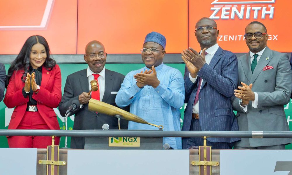 Jim Ovia Reaffirms Zenith Bank’s Commitment to Shareholder Value at NGX Closing Gong Ceremony