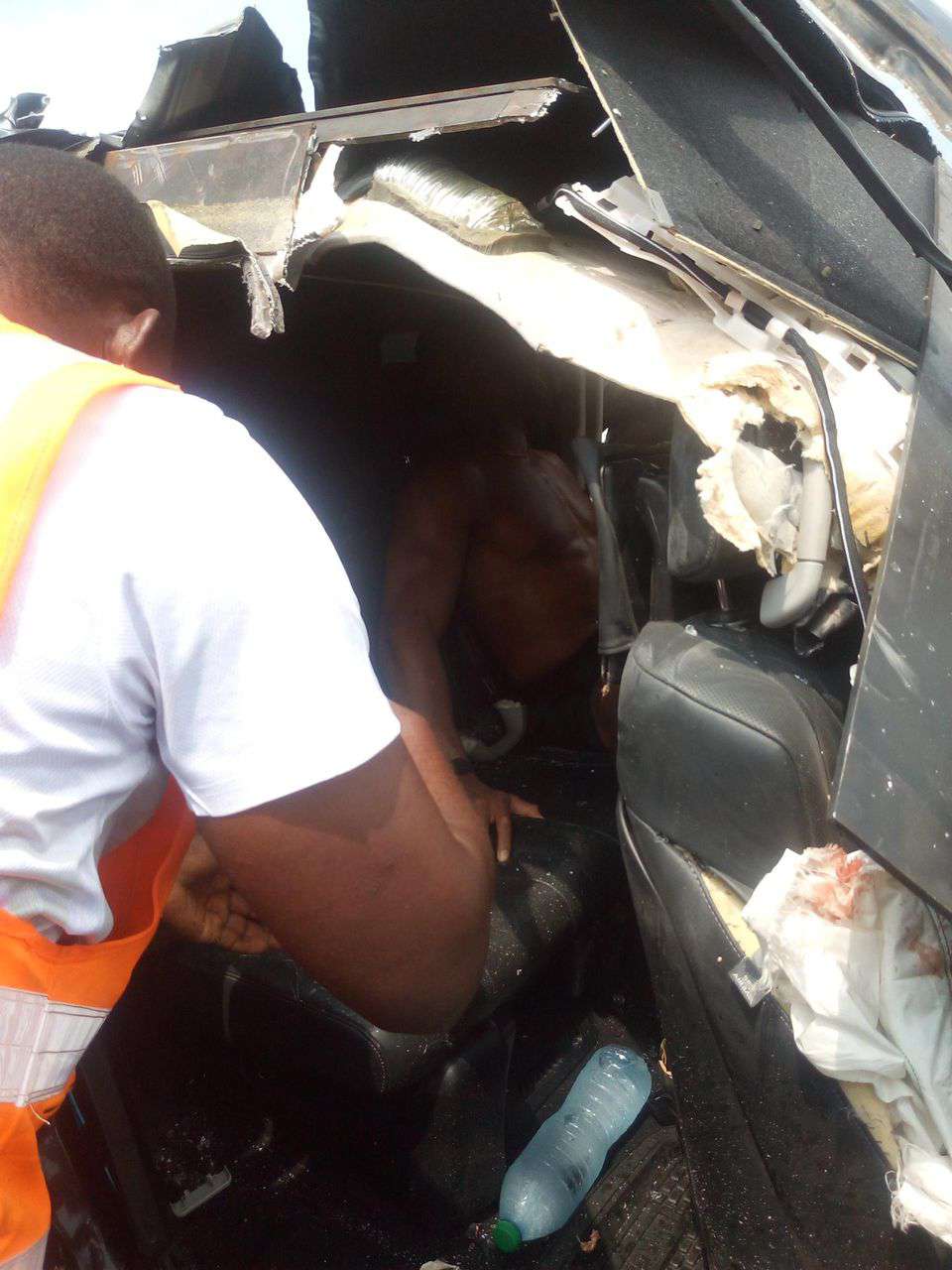 PHOTOS: Anthony Joshua Survives Ogun Road Crash, Two Dead