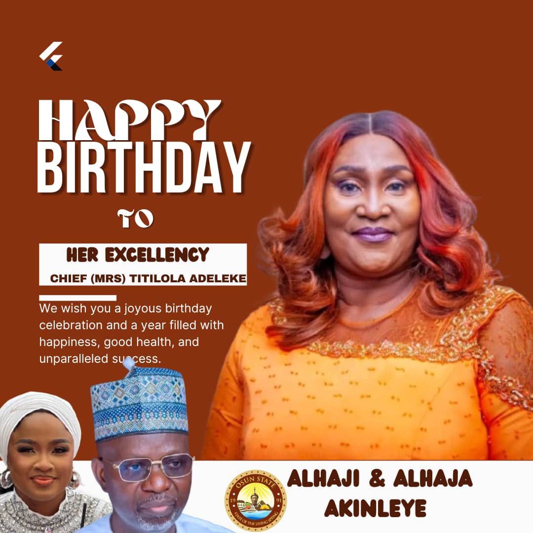 Akinleye, Asejere Celebrate Osun First Lady, Titi Adeleke at 60