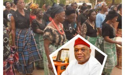 [VIDEO] Ohafia women, youths protest against Kalu, insist on 2027 rejection