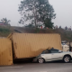 Man dies, wife injured as truck topples onto car in Lagos
