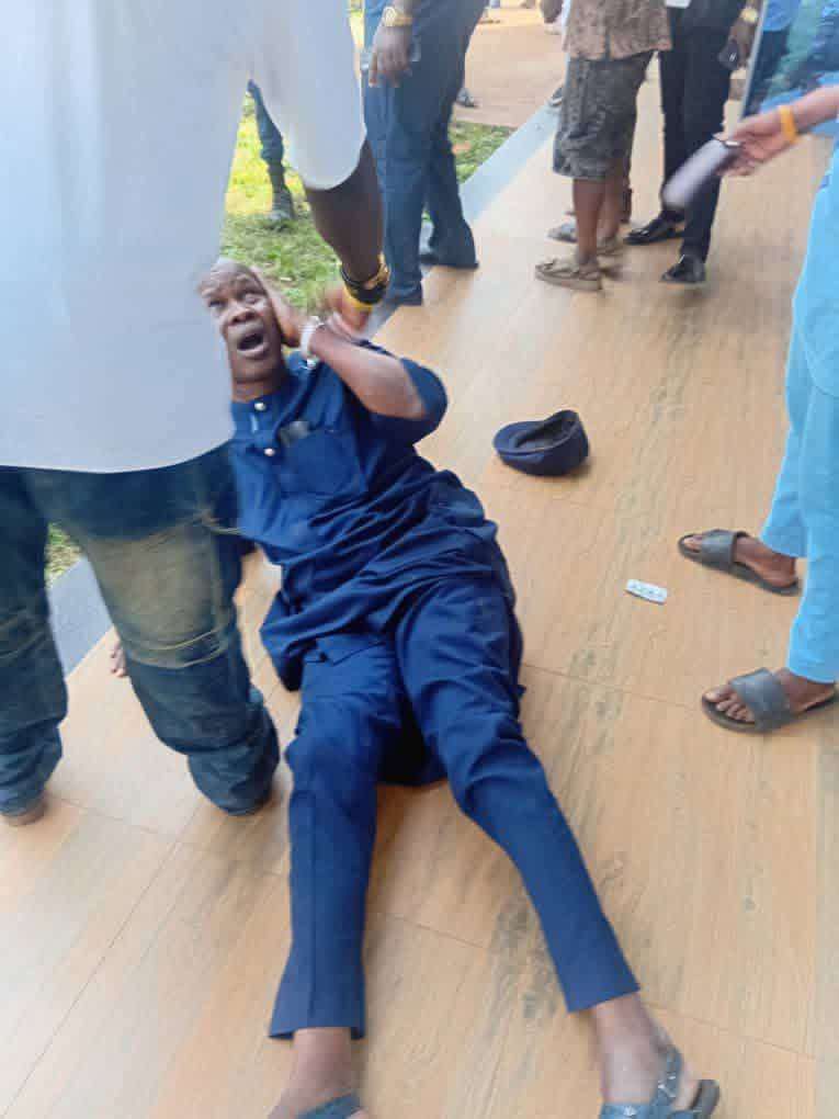 PICTURES: Ondo APC chair beaten as party meeting results  in chaos