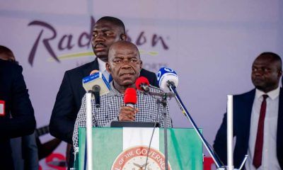 Otti commissions reclaimed Ovom road, flags off Enyimba-Radisson Hotel in Aba
