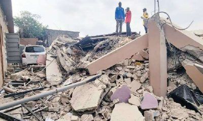 [VIDEO] Students narrowly escape as four-storey school collapses in Lagos