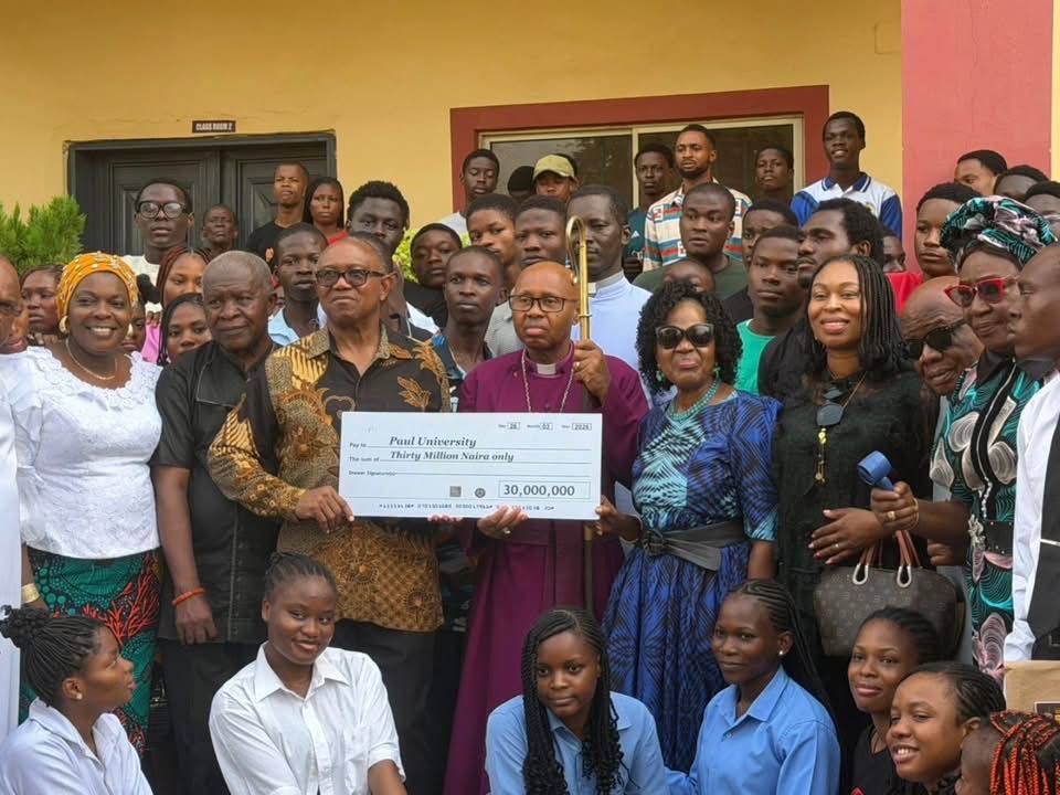 Peter Obi donates ₦30m to Paul University, urges students to take studies seriously