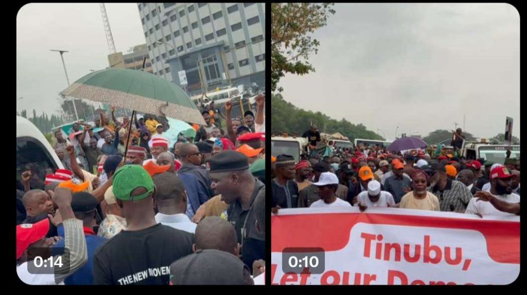 [VIDEO] Atiku, Obi, Amaechi, Kwankwaso lead mass ‘Save Democracy’ March to INEC in Abuja