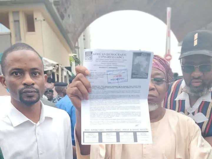 [PHOTOS] ADC petitions INEC, seeks removal of Amupitan over alleged partisanship