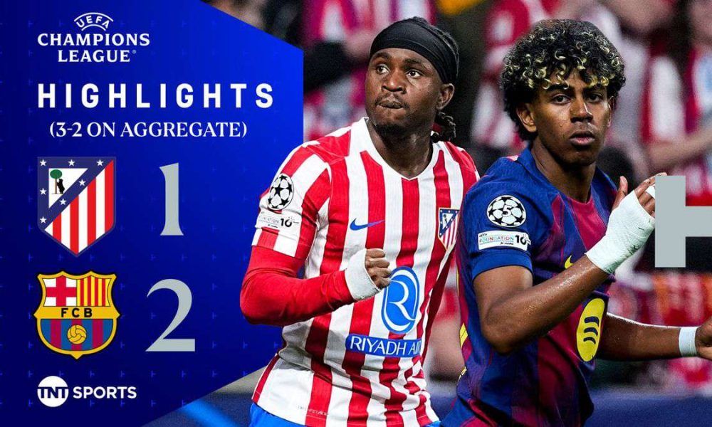 Lookman scores as Atletico eliminate Barcelona; PSG dominate Liverpool to reach semis