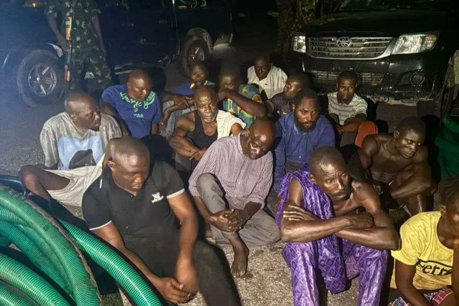 Troops nab 15 suspected oil thieves near Dangote Refinery in Lagos