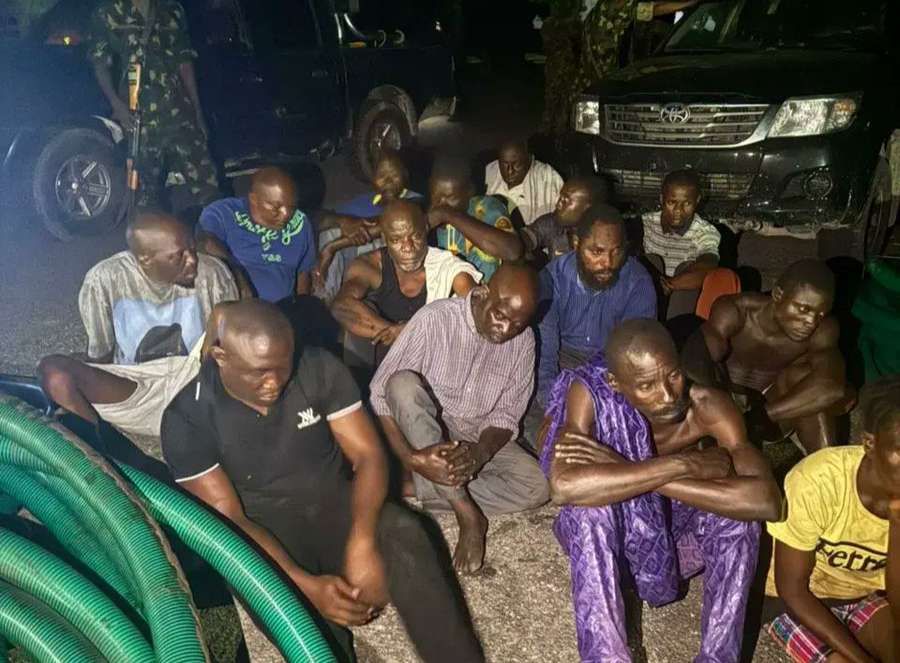 Troops nab 15 suspected oil thieves near Dangote Refinery in Lagos