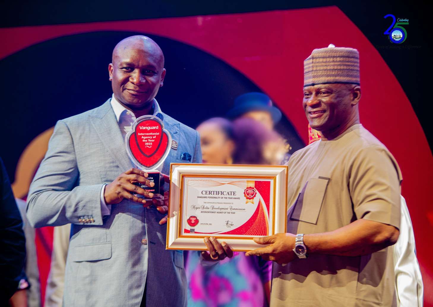 Ogbuku, NDDC honoured by Vanguard for Niger Delta transformation
