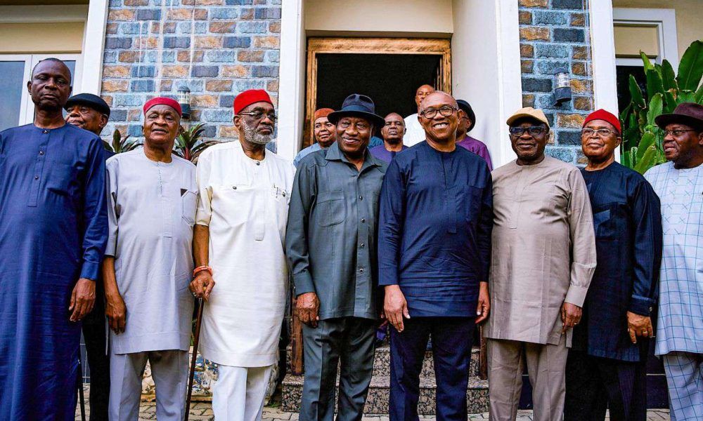 2027: Obi, South East leaders meet Jonathan in Abuja