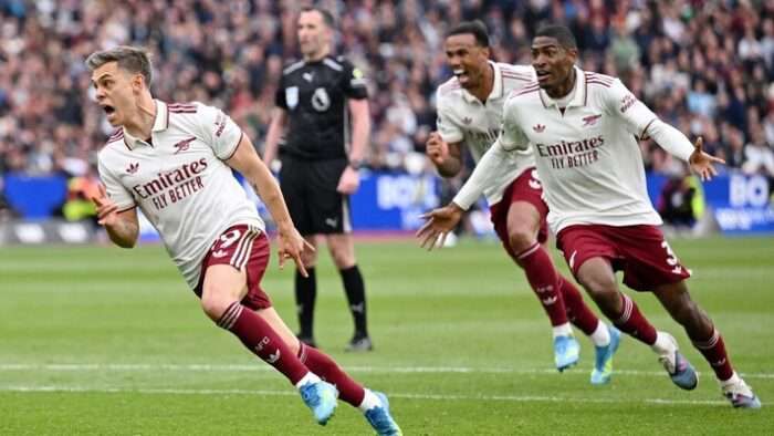 Arsenal on brink of title glory after VAR drama as Forest escape relegation, Palace dent Everton’s European hopes