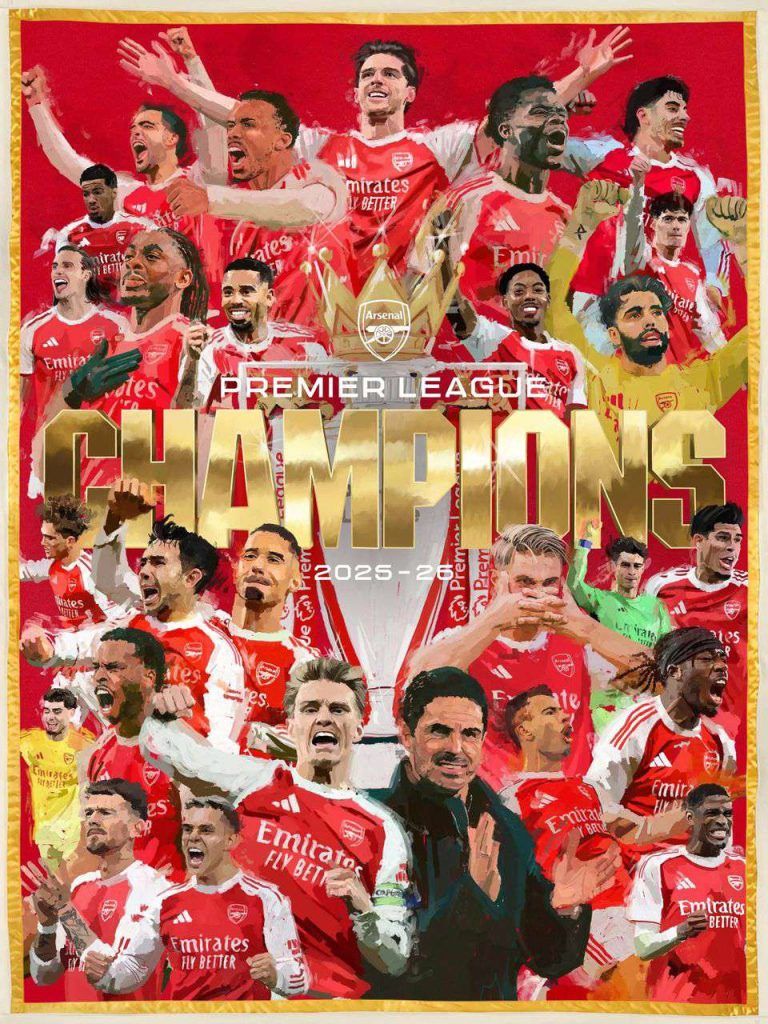 JUST IN: Arsenal are Premier League champions 