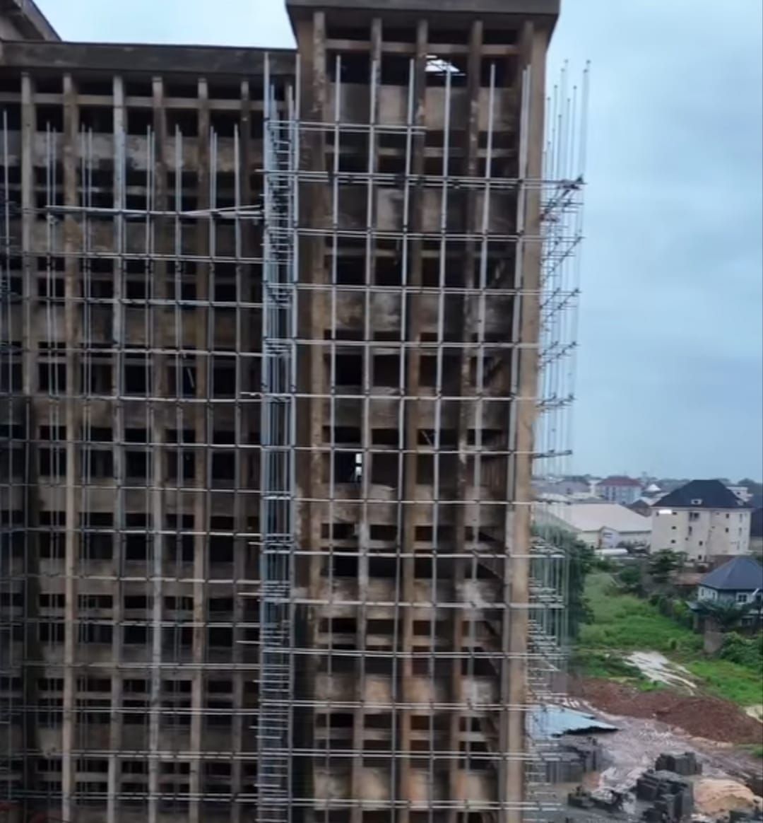Ongoing 10-storey building at Presco Junction, Abakaliki.