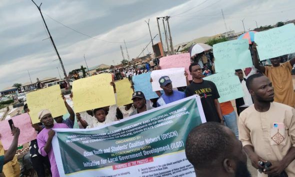 Osun:CSOs Stage Protest in Support of CP Gotan, Raise Concerns Over Security, Political Violence 