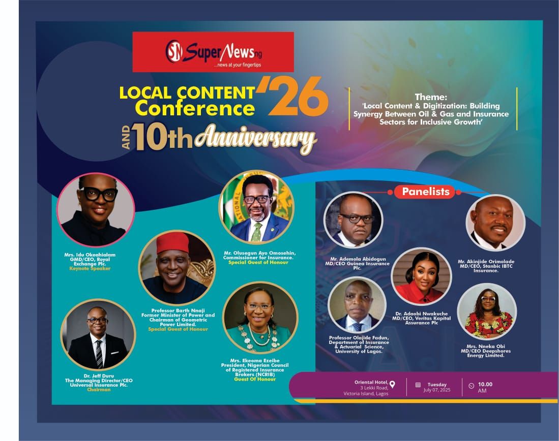 NAICOM, NCC, NLNG, Stanbic IBTC, Leadway Others Back SUPERNEWS Local Content Confab, 10th Anniversary