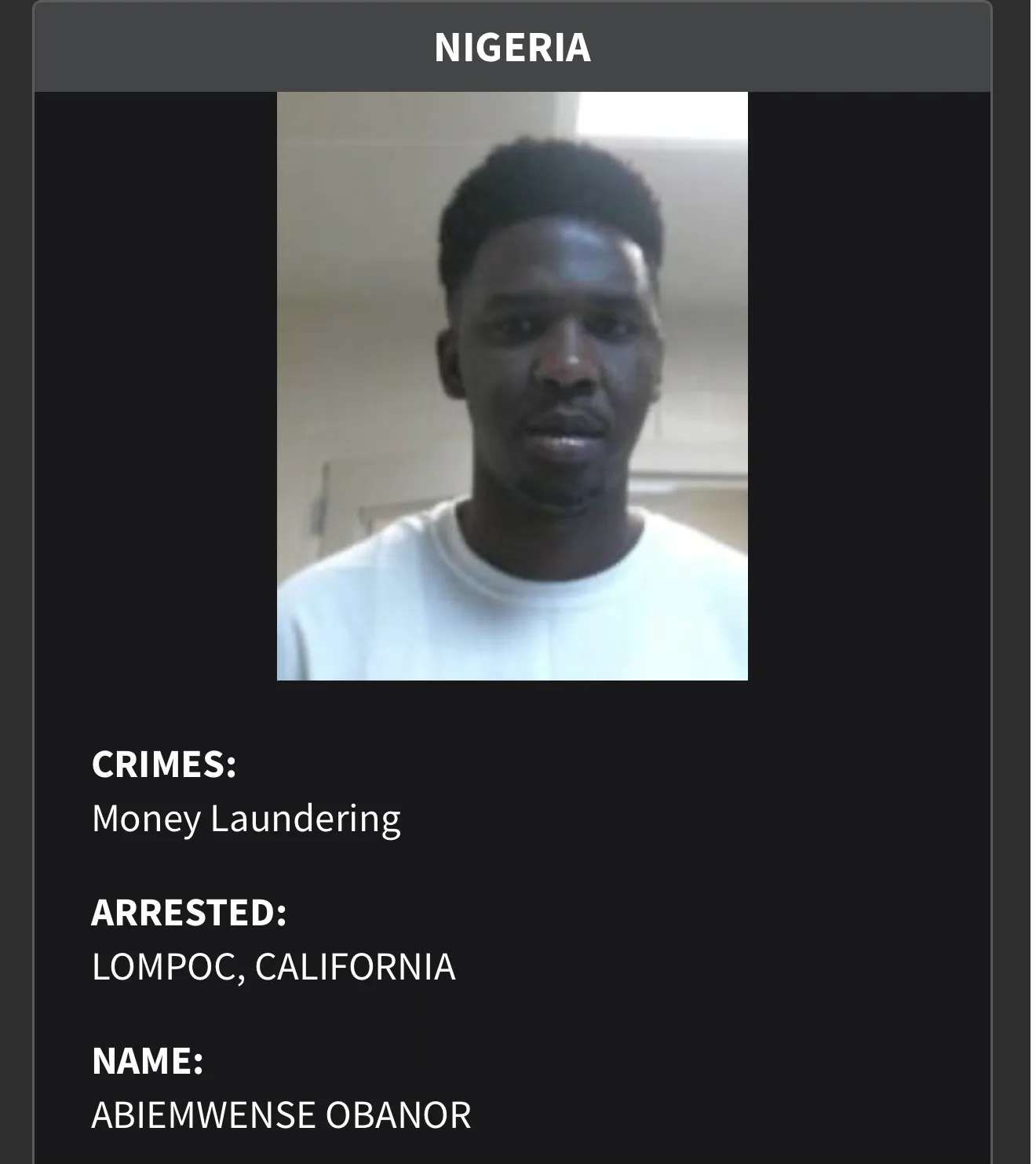 FULL LIST: US names 124 Nigerians on deportation watchlist over criminal convictions