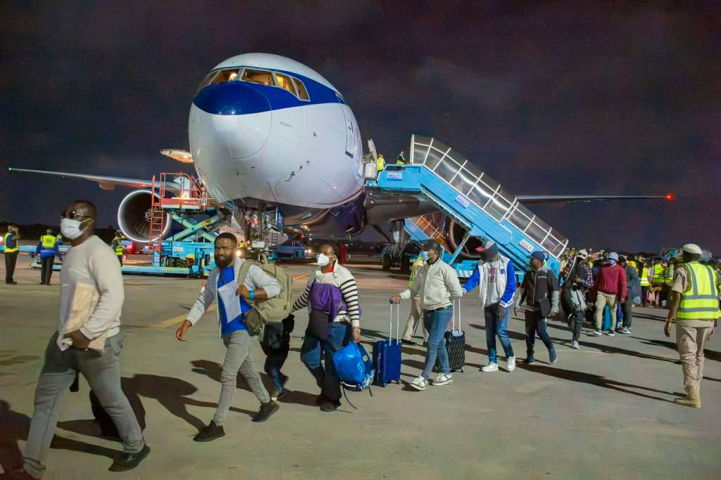 1,141 Nigerians evacuated from South Africa as fourth repatriation flight arrives Lagos