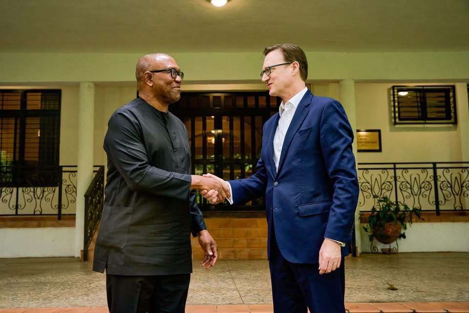 Peter Obi meets British High Commissioner, discusses democracy, economy ahead of envoy's departure